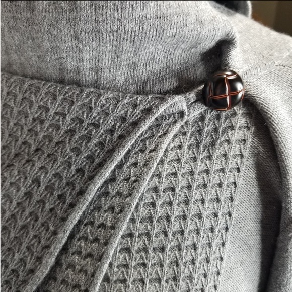 Soft Surroundings Wool Blend Wrap Waterfall Cardigan Sweater Topper Duster - Picture 7 of 10